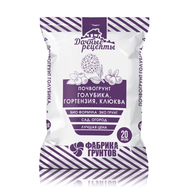 Торфяной грунт для голубики, гортензии, клюквы 60L